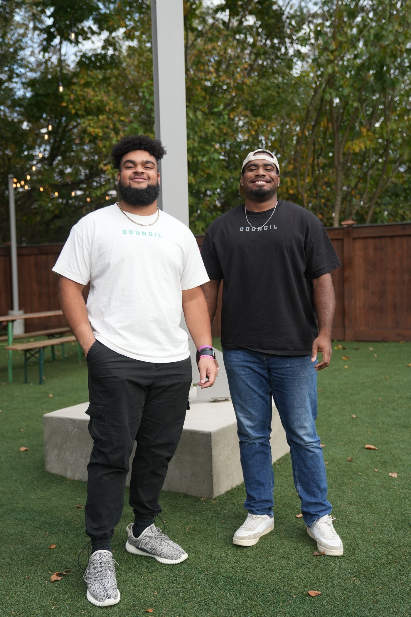 COUNCIL Tee worn outdoors
